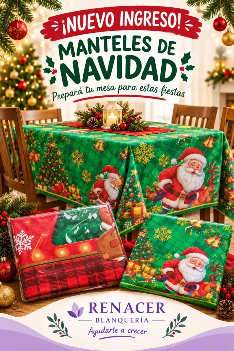 Mantel Navidad Eco Cuero