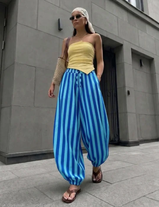 Pant Globo Rayado