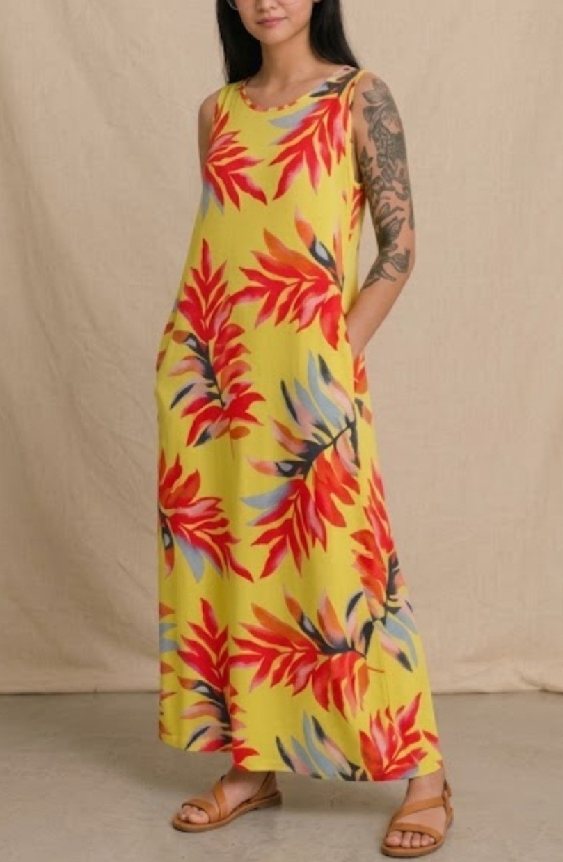 Vestido de Fibrana Estampado - Imagen 2