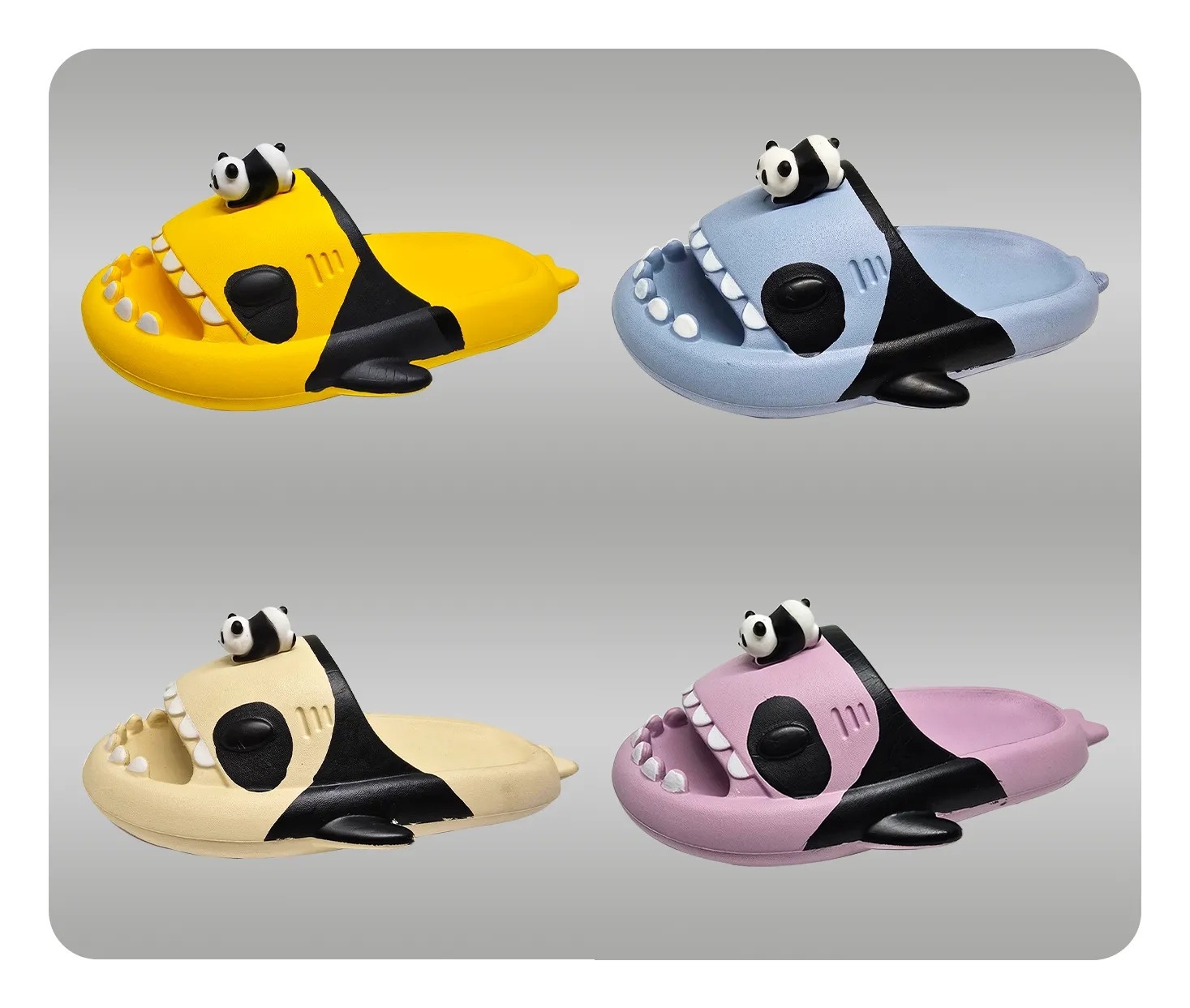 Sharklas Panda Ojotas de Tiburón Importado - Imagen 2