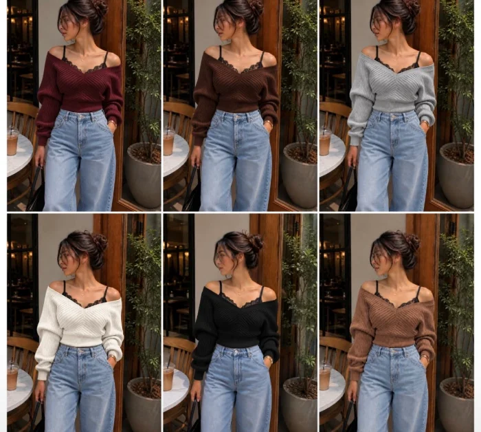 Sweater con Puntilla