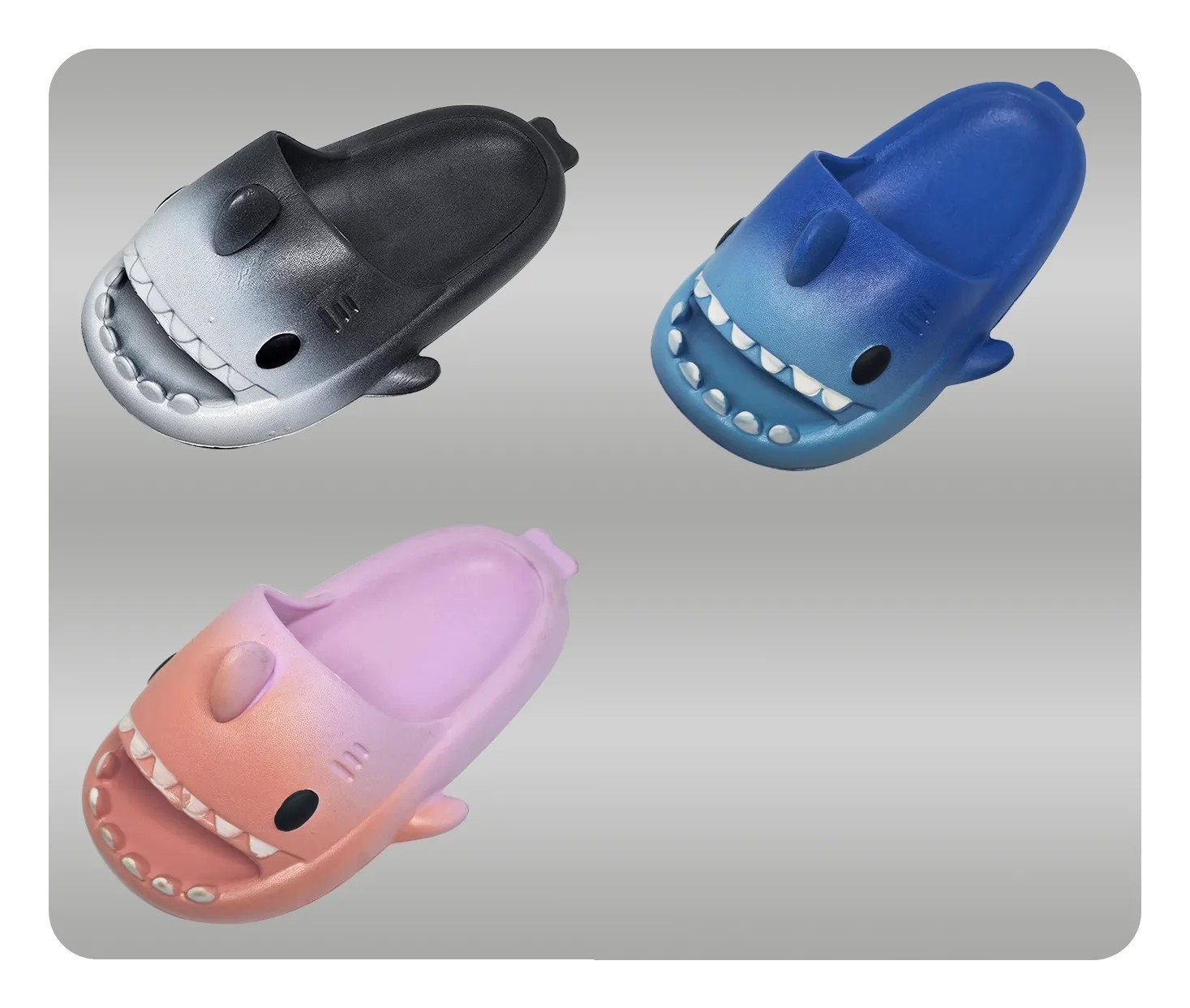 Sharklas Degrade Ojotas de Tiburón Importado - Imagen 2
