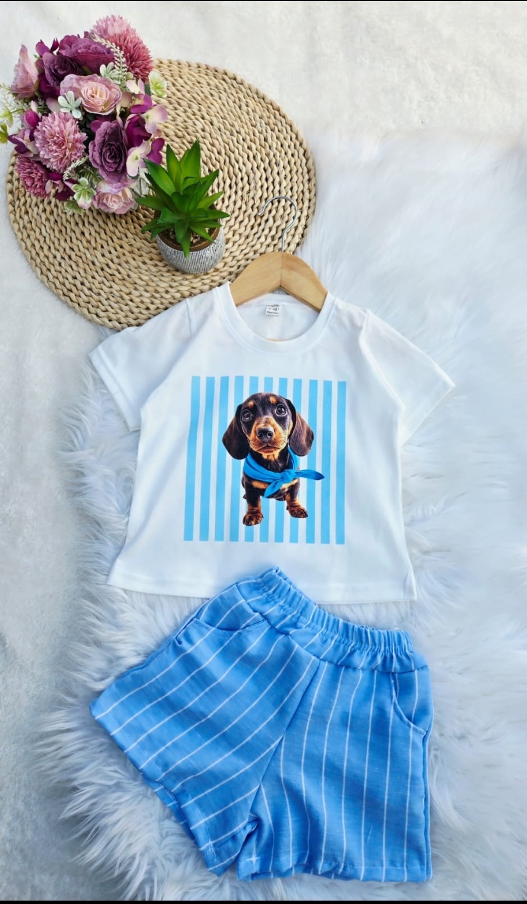 Conjunto Remera Algodón y Short de Lino. - Imagen 2