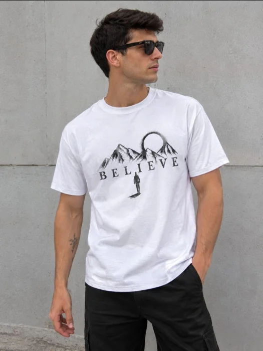Remera de Algodón Estampada