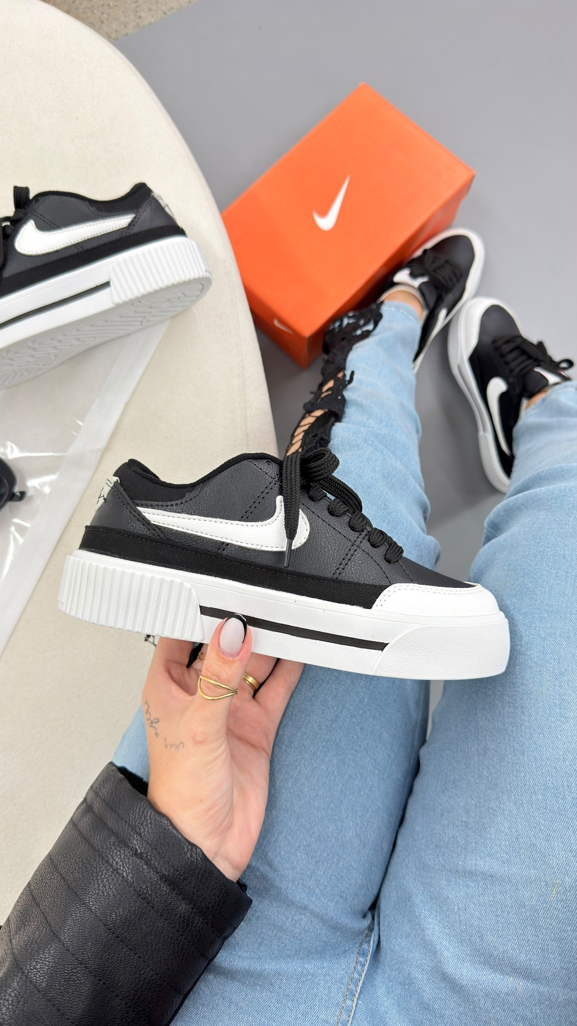 Zapatillas Importadas Nik e Court Legacy Negro - Imagen 2