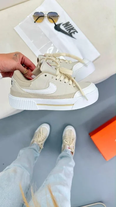 Zapatillas Importadas Nik e Court Legacy Beige