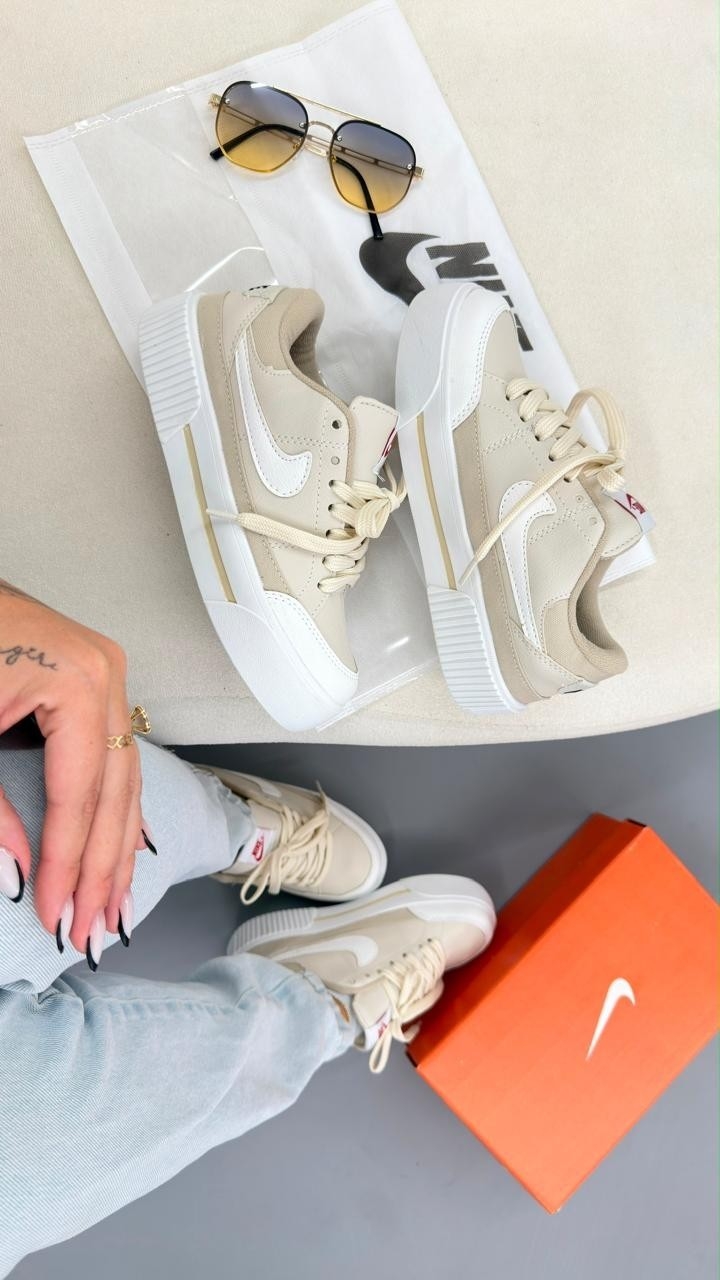 Zapatillas Importadas Nik e Court Legacy Beige - Imagen 2