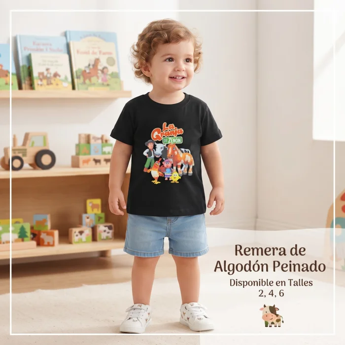 Remera Algodón Peinado la Granja de Zenon