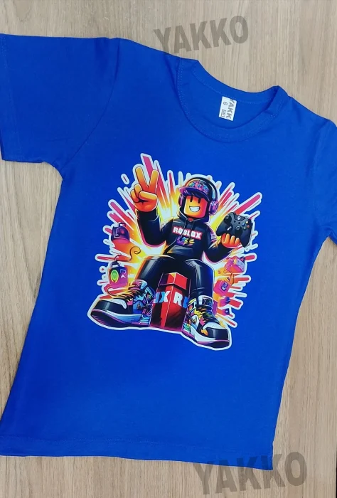 Remera de Algodón Peinado "roblox" (por Curva)