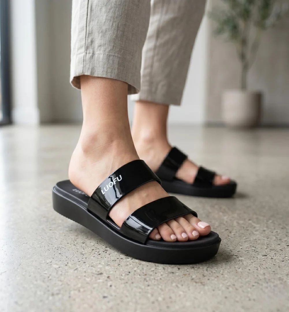 Chanclas Dos Tiras 36a40 Luofu Importadas - Imagen 2