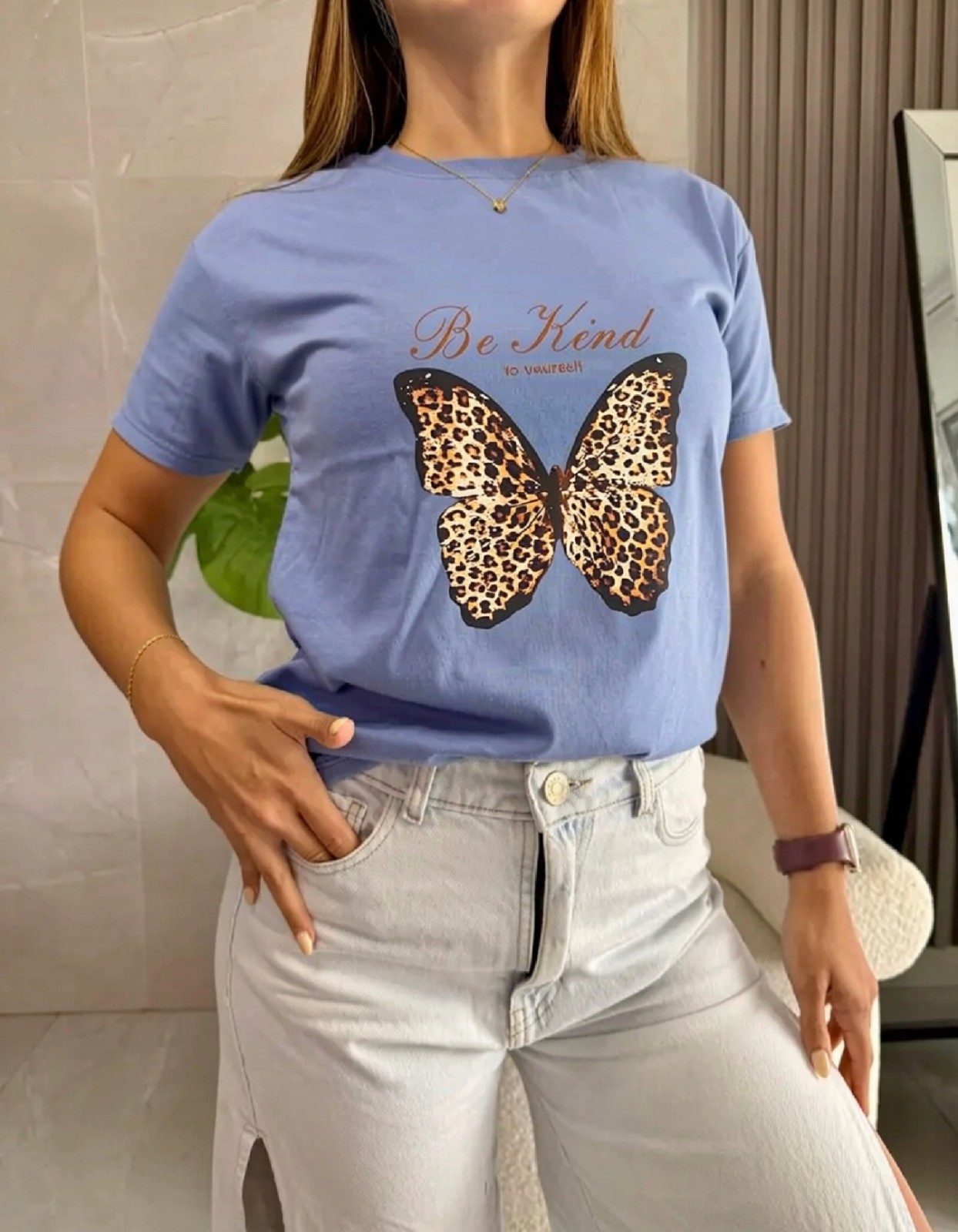 Remera Mariposa Print Algodón - Imagen 2