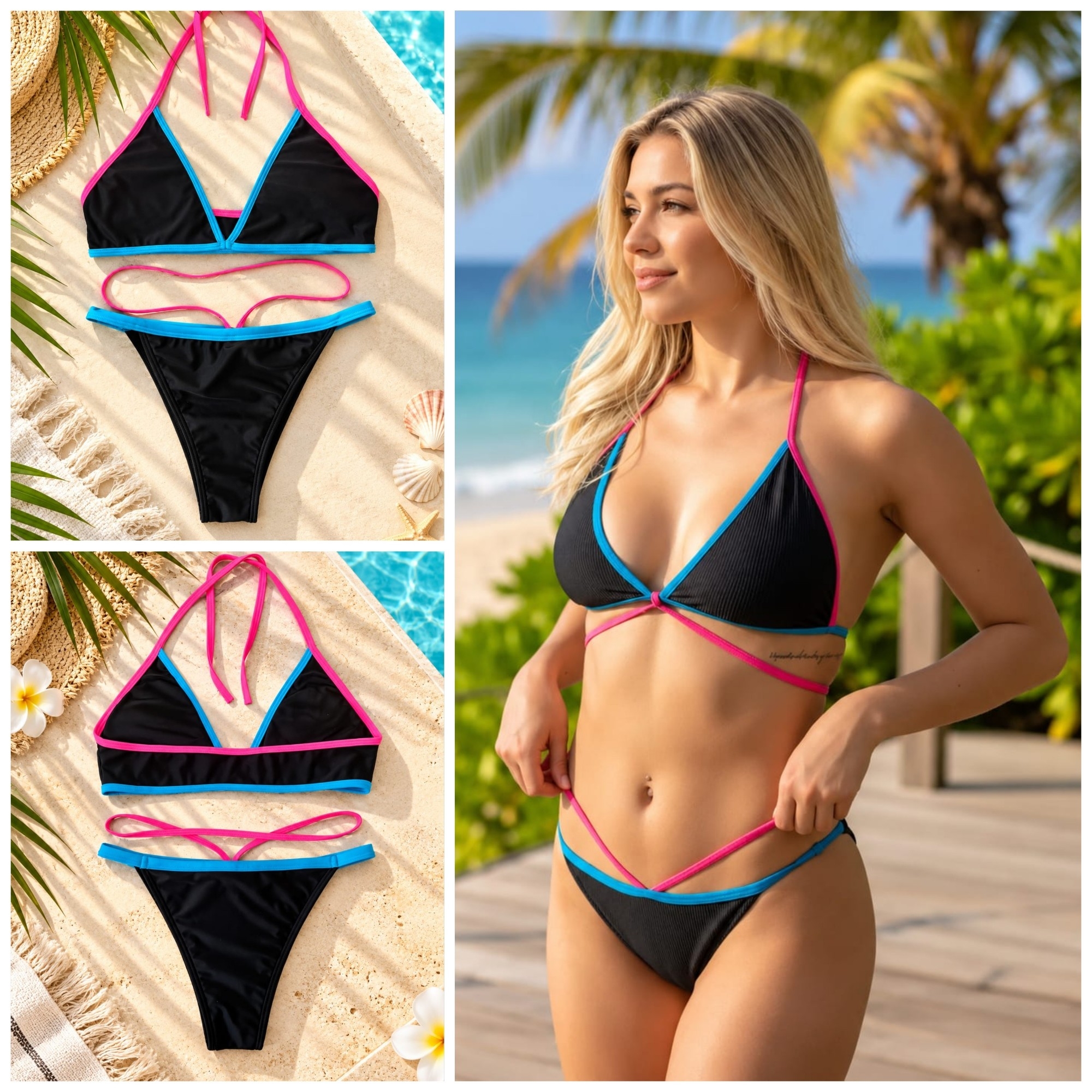 (art:bkd14)bikini Triangulo Arnet Conjuto 2 Piezas C/vedetina (darwin Intimate) - Imagen 5