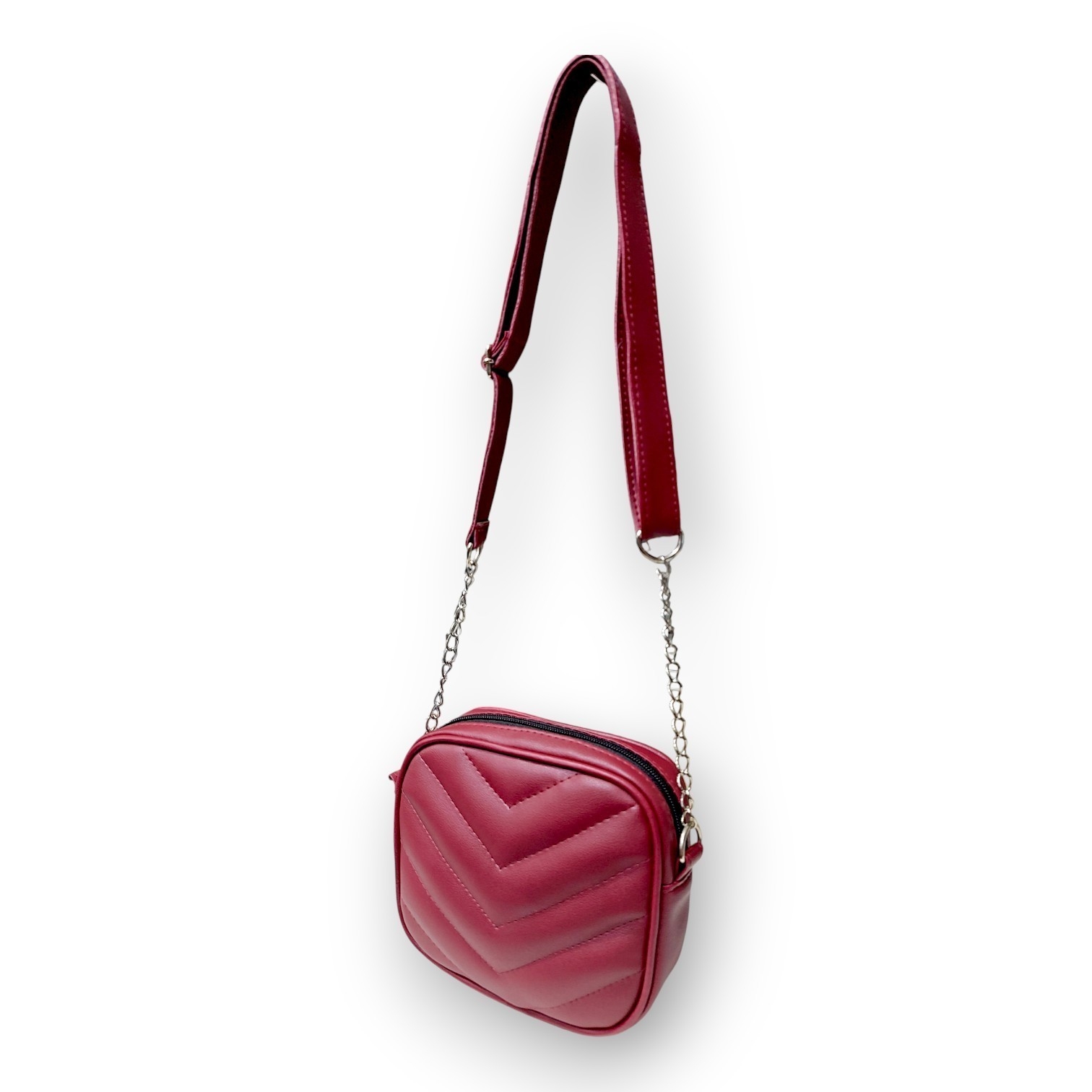 Mini Bandolera Premium Forrada C/ Bolsillo Interno 17×15× Prof 5 Cm Aprox, Marroquine - Imagen 4