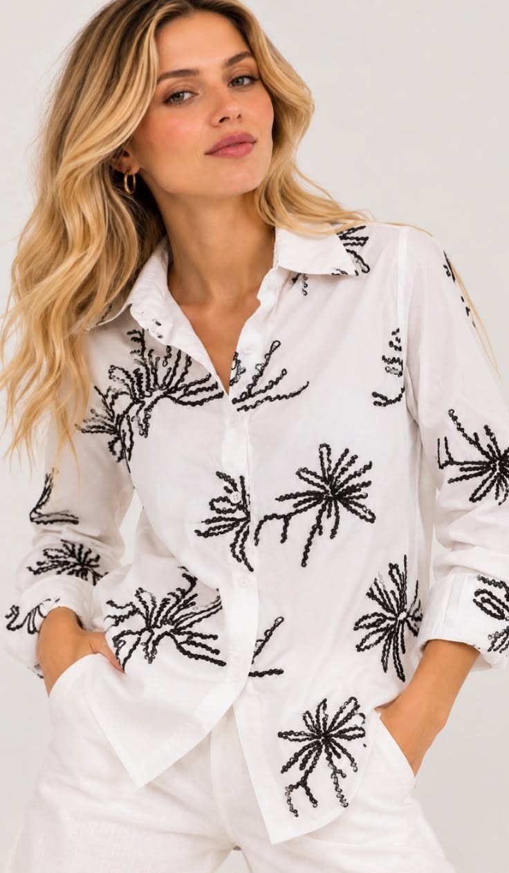 Camisa Bordada Importada - Imagen 2