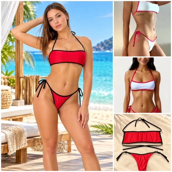 (art:bkd11)bikini Bandoo 2 Piezas C/less para Atar (darwin Intimate)