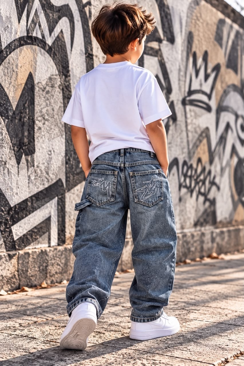Jean's Baggy Mike con Bordado Parte Trasera. - Imagen 2