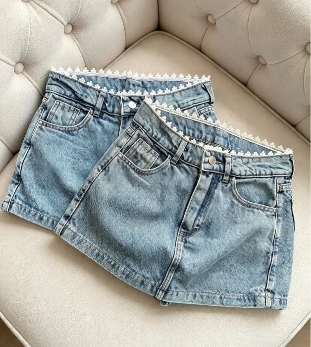 Shorts Pollera Puntilla Tendencia