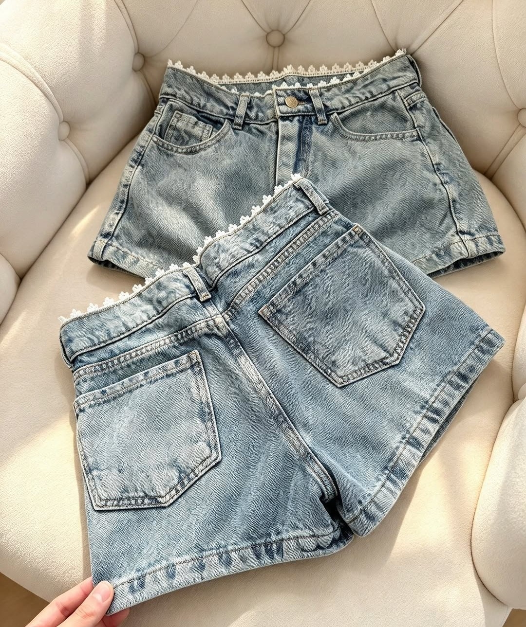 Shorts Pollera Puntilla Tendencia - Imagen 3