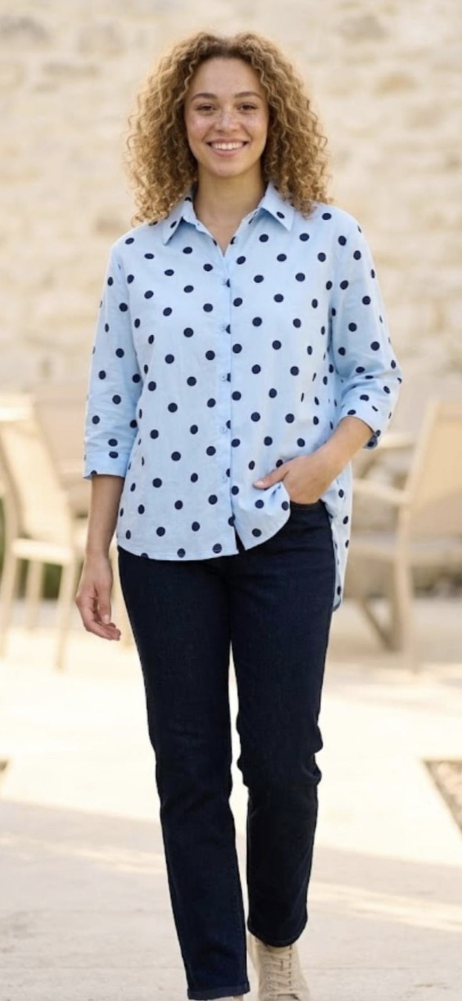 Camisa Lunares Manga 3/4 - Imagen 3