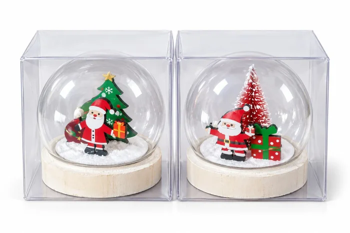 Bola de Agua Papa Noel Navidad  Luz y Sonido