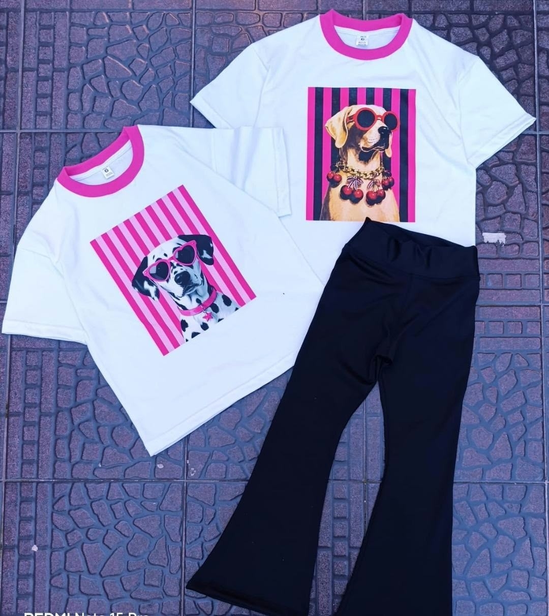 Conjunto Tendencia Oxford 
remera Rayada Estampada - Imagen 6