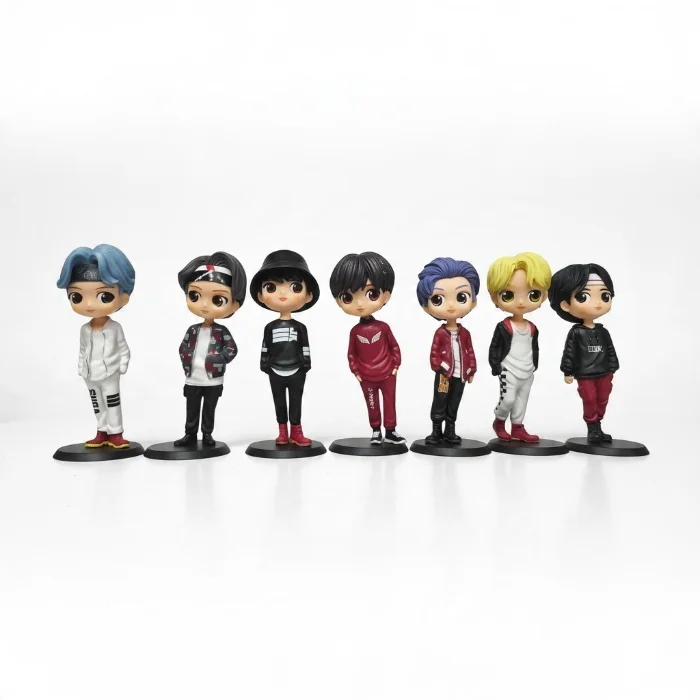 Set de 7 Muñecos Coleccionables Bts Mic Drop, Plástico Pvc 16cm Aprox, Kpop