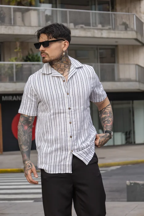 Camisas Croshet Cuello Italiano