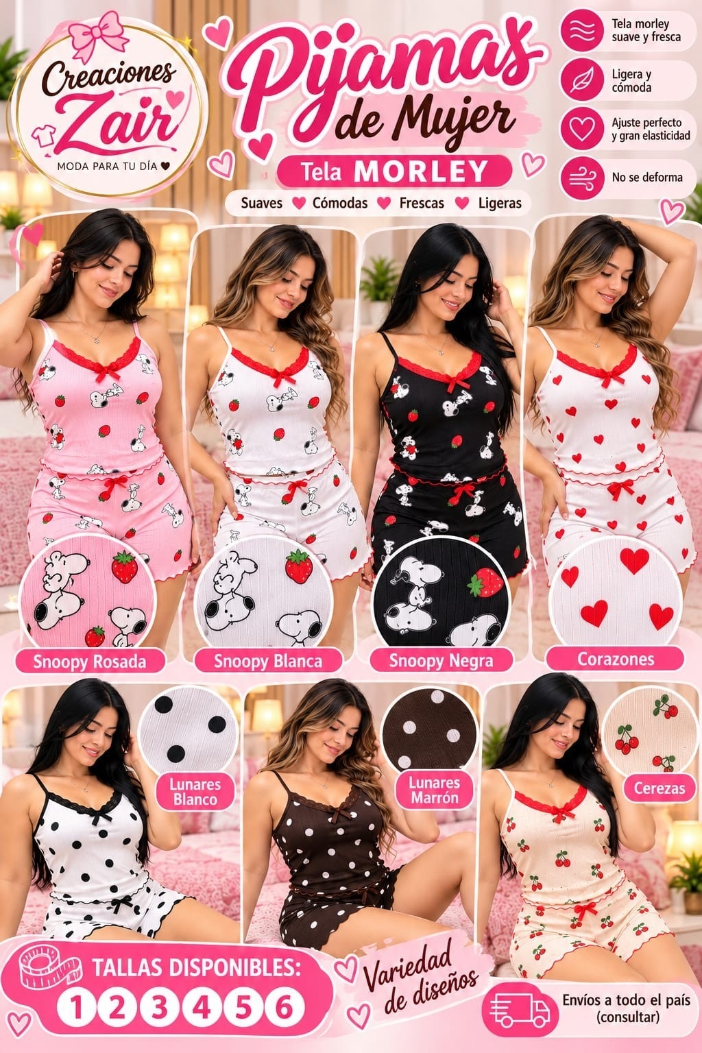 Piama 2 Piezas Estampadas 1 al 6 - Imagen 2