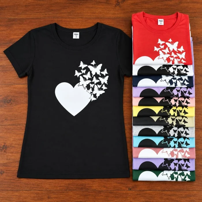 Curva de 5 Remeras de Mujer