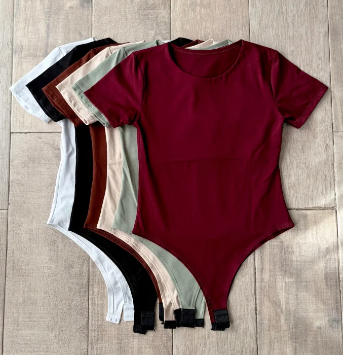 Body Remera Cuello Redondo Algodon Lycra