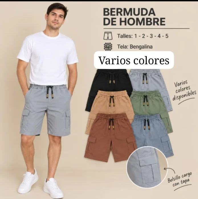 Bermudas Hombre Cargo Bengalina