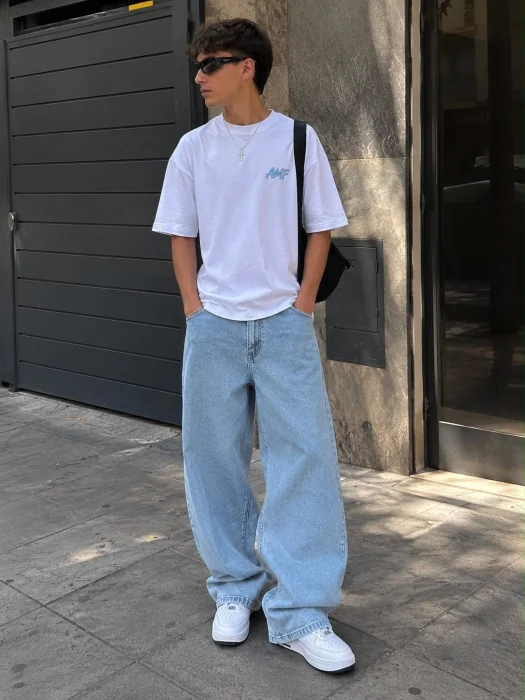 Baggy Celeste Liso