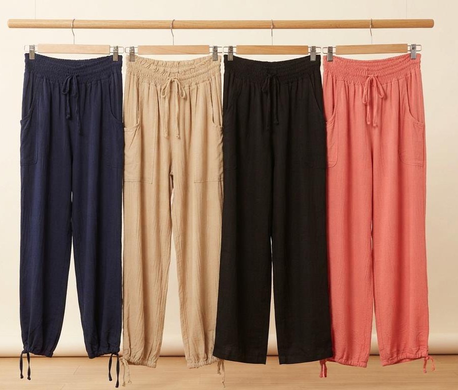 Pantalón Lienso Cintura Ancha 10374 - Imagen 3