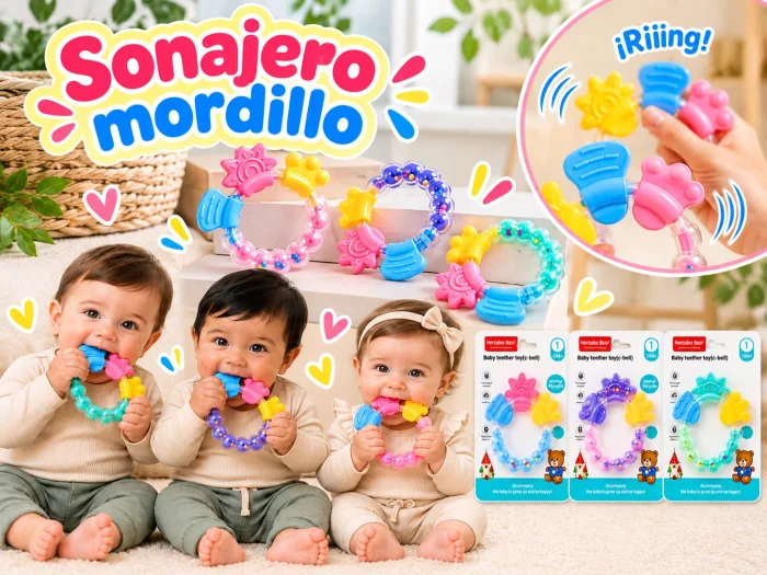 Sonajero con Mordillo (libre de Bpa) Analia Babies Superoferta