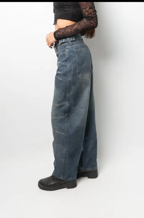 Baggy Jeans Barrel Largo con Regulador