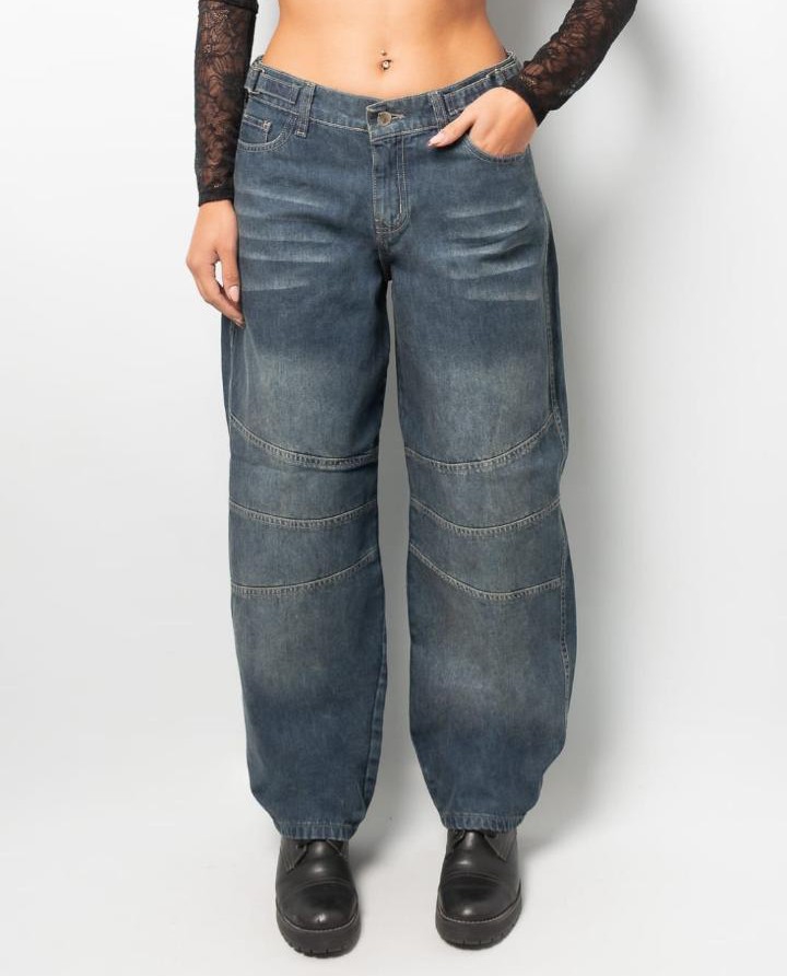 Baggy Jeans Barrel Largo con Regulador - Imagen 2