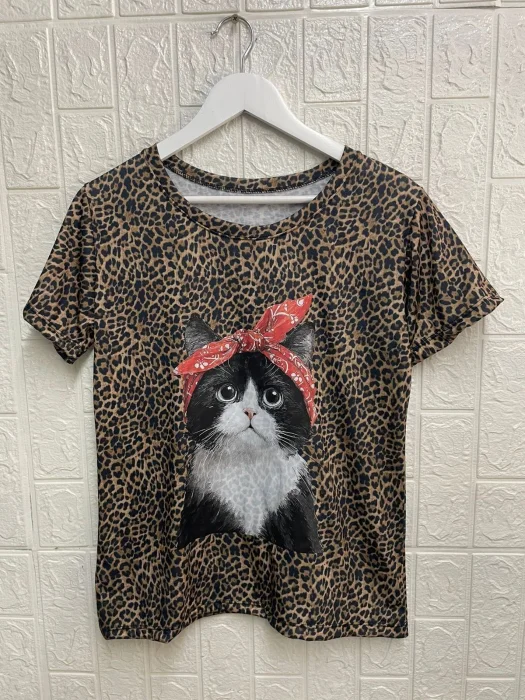 Remera Animal Print Estampada