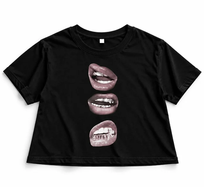 Remera Crop Estampado