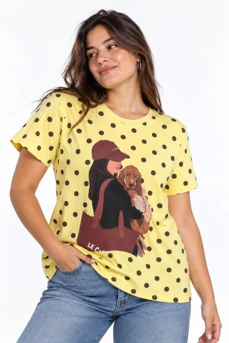 Remera Lunares Estampadas