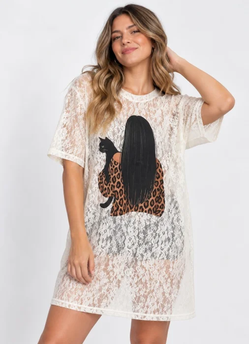 Remeron Encaje Estampado