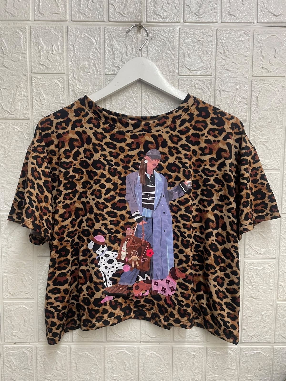 Remera Crop Animal Print Estampado - Imagen 3