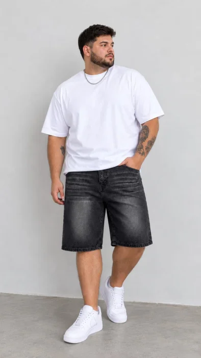 Bermuda Moom Especial Negro Gastado