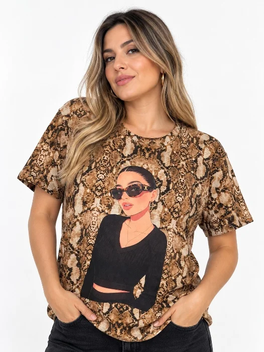 Remera Modal Cobra Estampadas