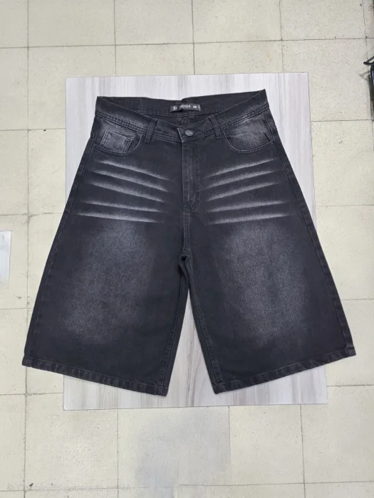 Bermuda Baggy Liso Negro Stone Big