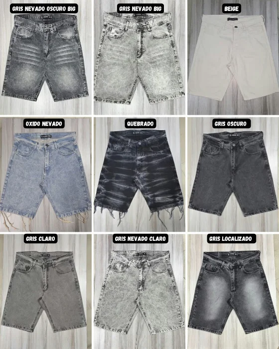 Bermudas Mom Colores con Deflecado y Ruedo