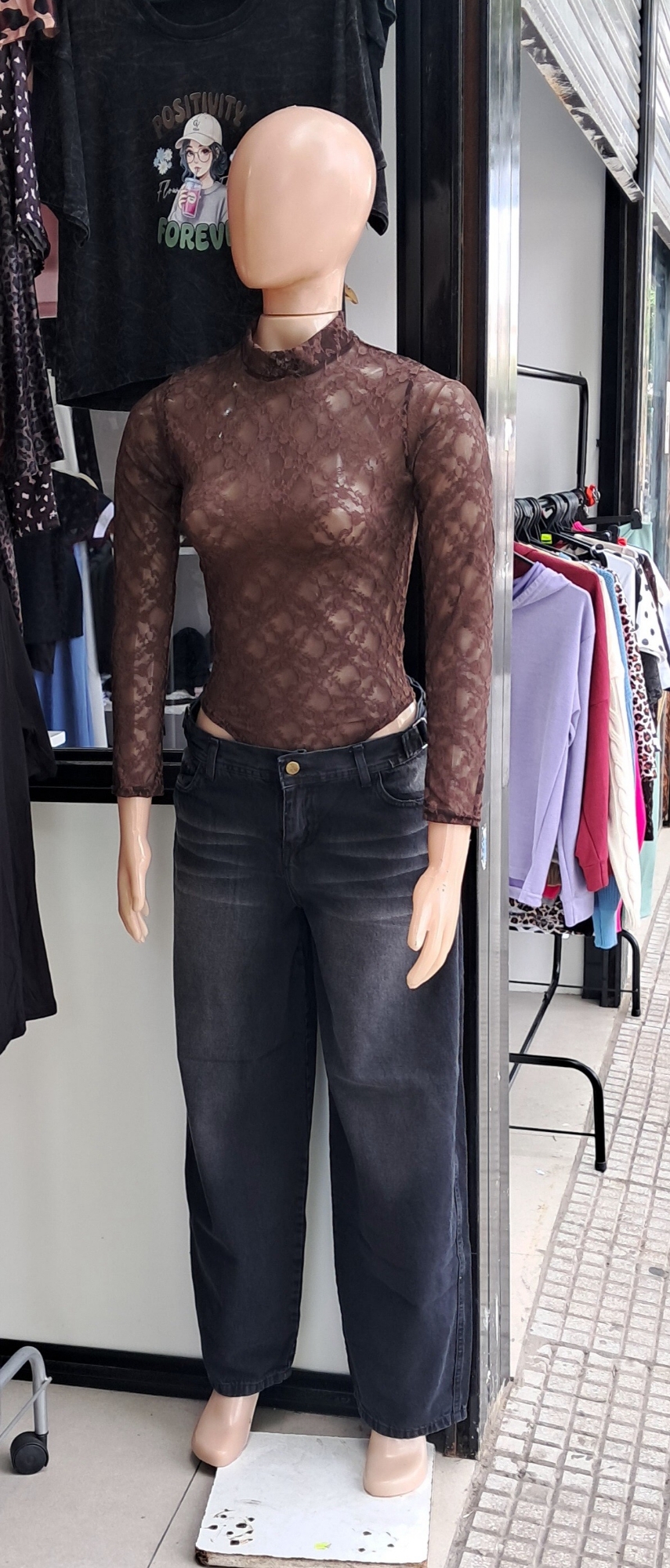 Jeans Bagy Gris con Regulador - Imagen 2