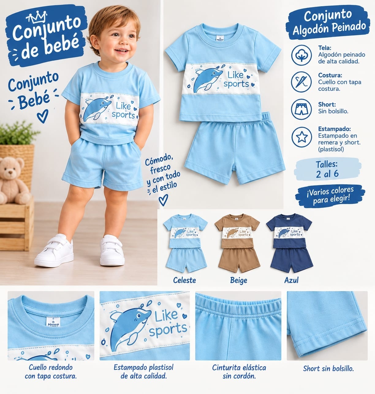 Conjunto de Bebé  Algodón - Imagen 3