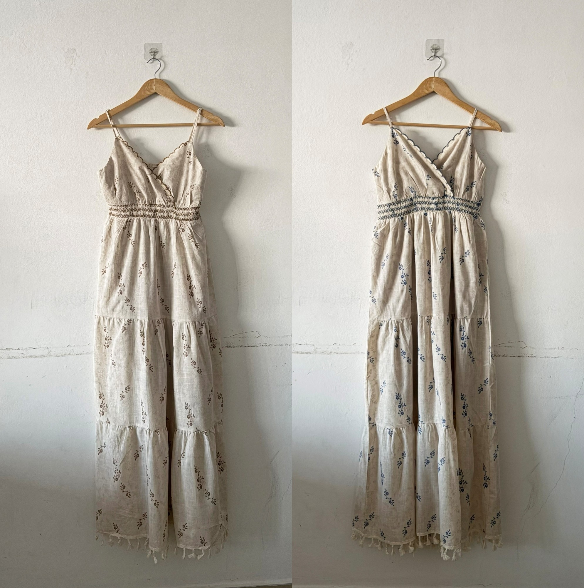 Vestido Largo Breteles Bordado Importado - Imagen 2