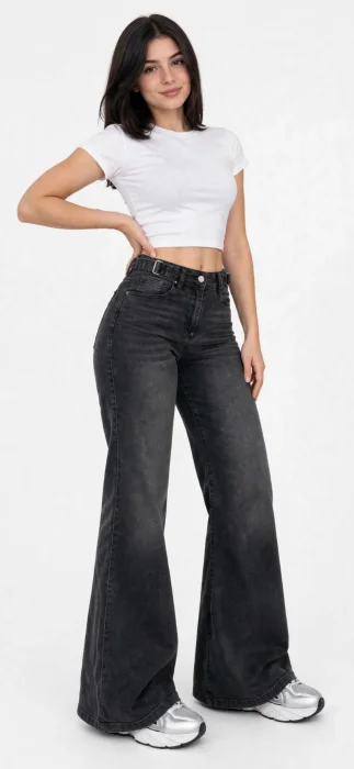 Jeans Wid Leg Elastizado con Regulador