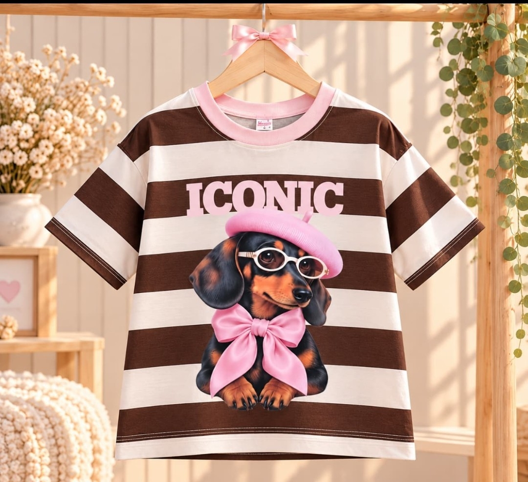 Remera Rayada de Perrito Nena - Imagen 2